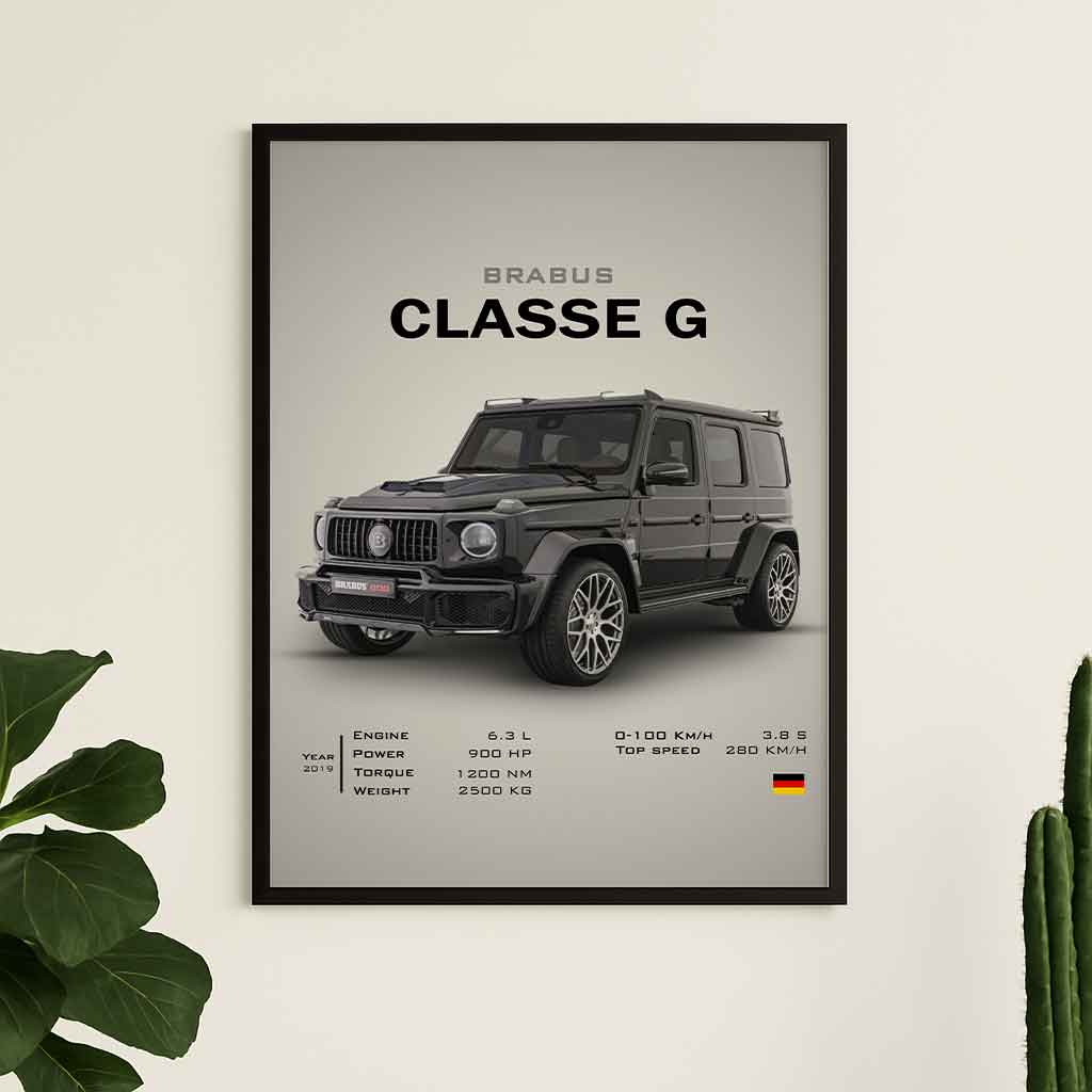 Mercedes G-Class Brabus Wall Art – Luxury SUV Poster – Minimalist Automotive Print – High-Resolution PDF – 3:4 Ratio – Customizable