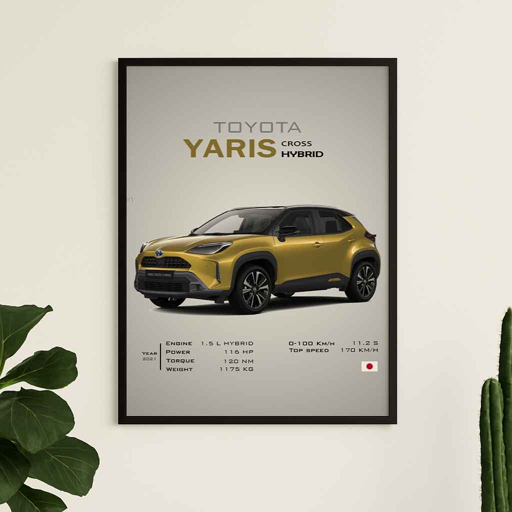 Digital Poster Toyota Yaris Cross – Compact SUV Wall Art
