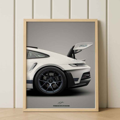 Porsche 911 GT3 RS Wall Art – High-Performance Sports Car Poster – Minimalist Automotive Print – High-Resolution PDF – 3:4 Ratio – Customizable