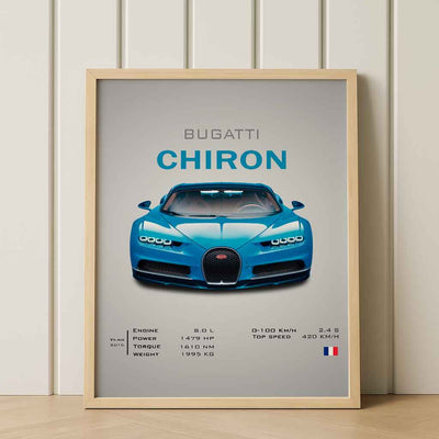 Digital Poster Bugatti Chiron – Hypercar Wall Art