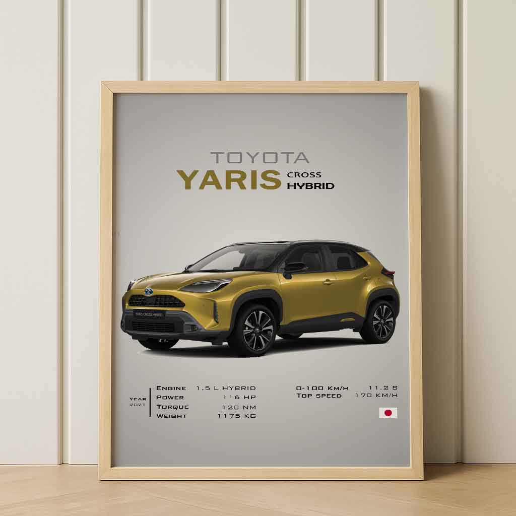 Digital Poster Toyota Yaris Cross – Compact SUV Wall Art