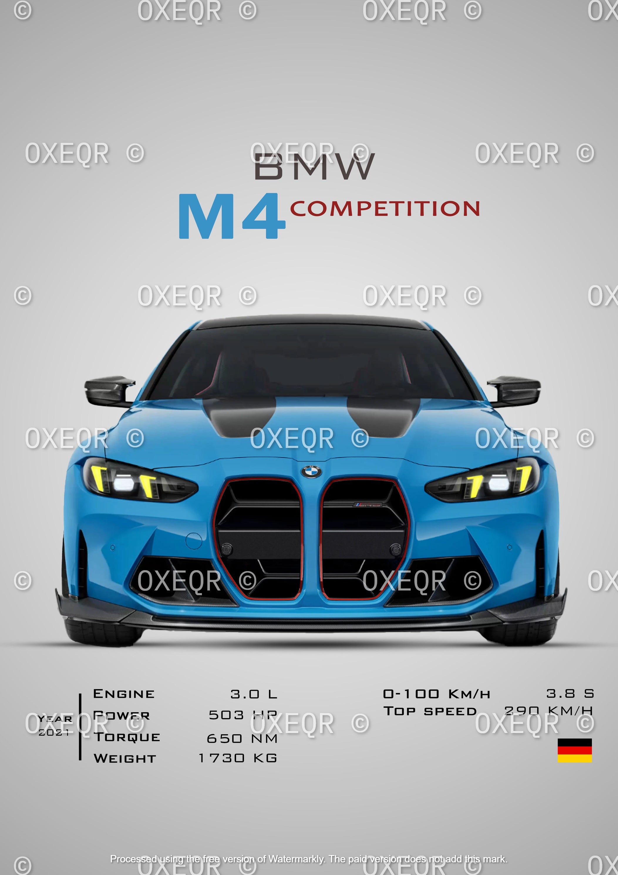 BMW M4 COMPETITION POSTER