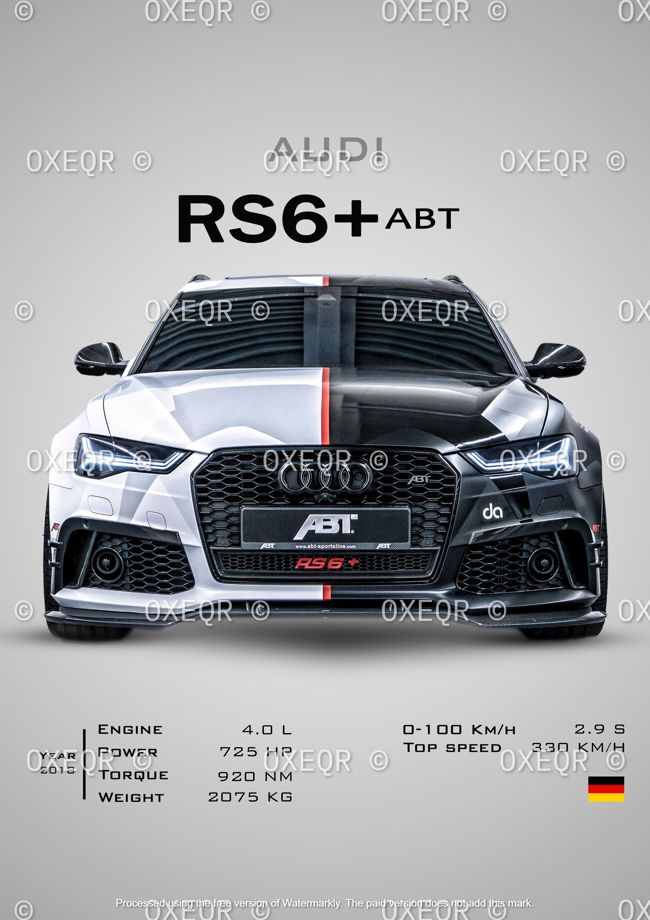 AUDI RS6+ ABT POSTER