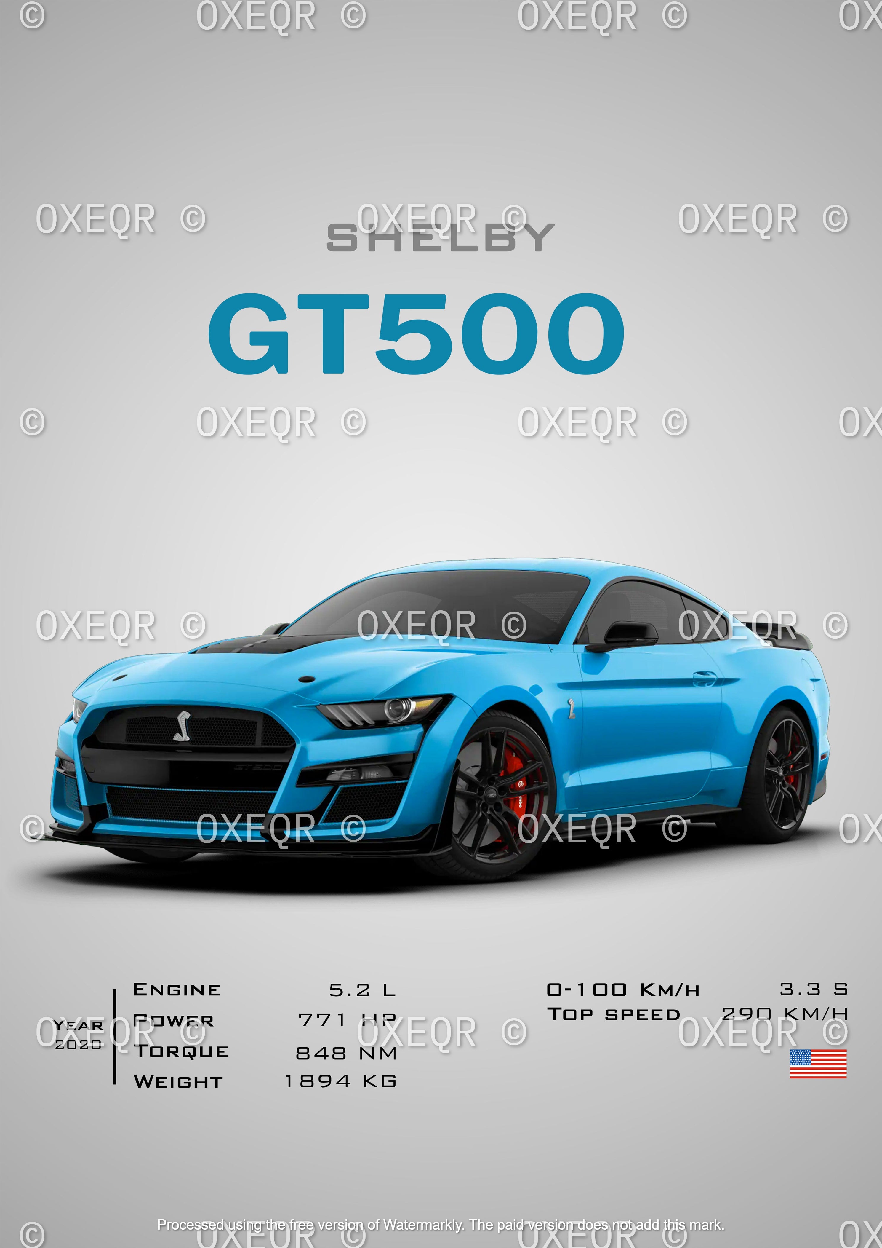 SHELBY GT 500 POSTER